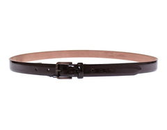 Dolce & Gabbana Brown Leather Logo Belt Cintura Belt - 90 cm / 36 Inches - Belts