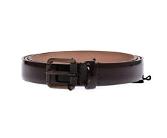Dolce & Gabbana Brown Leather Logo Belt Cintura Belt - 90 cm / 36 Inches - Belts