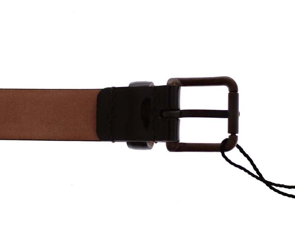 Dolce & Gabbana Brown Leather Logo Belt Cintura Belt - 90 cm / 36 Inches - Belts