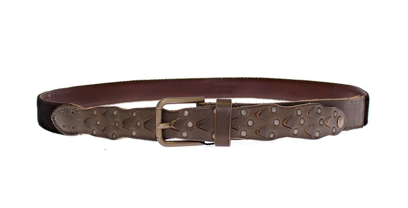 Dolce & Gabbana Brown Leather Logo Cintura Gürtel Belt - 95 cm / 38 Inches - Belts