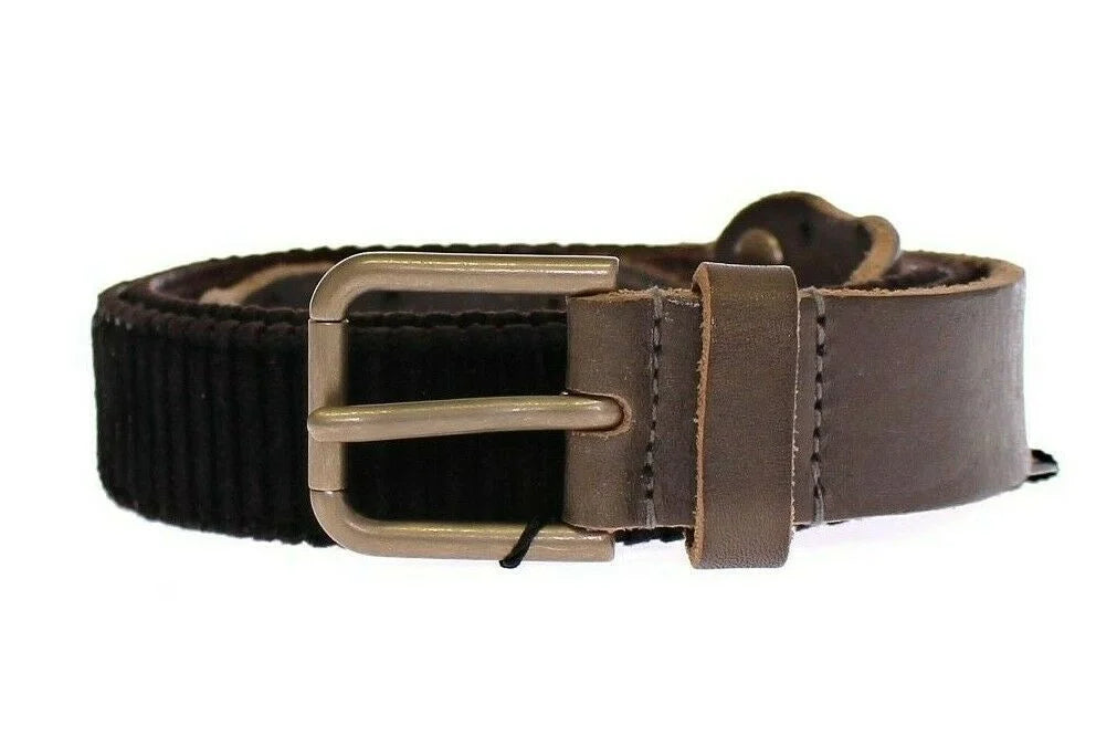 Dolce & Gabbana Brown Leather Logo Cintura Gürtel Belt - 95 cm / 38 Inches - Belts