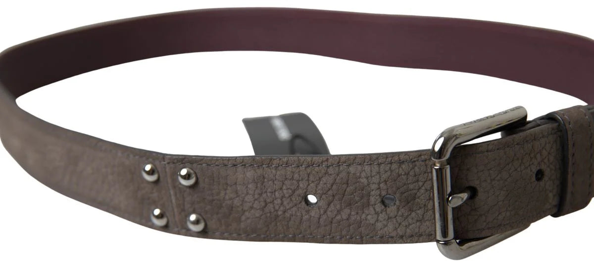 Dolce & Gabbana Brown Leather Metal Buckle Men Cintura Belt - 90 cm / 36 Inches - Belts
