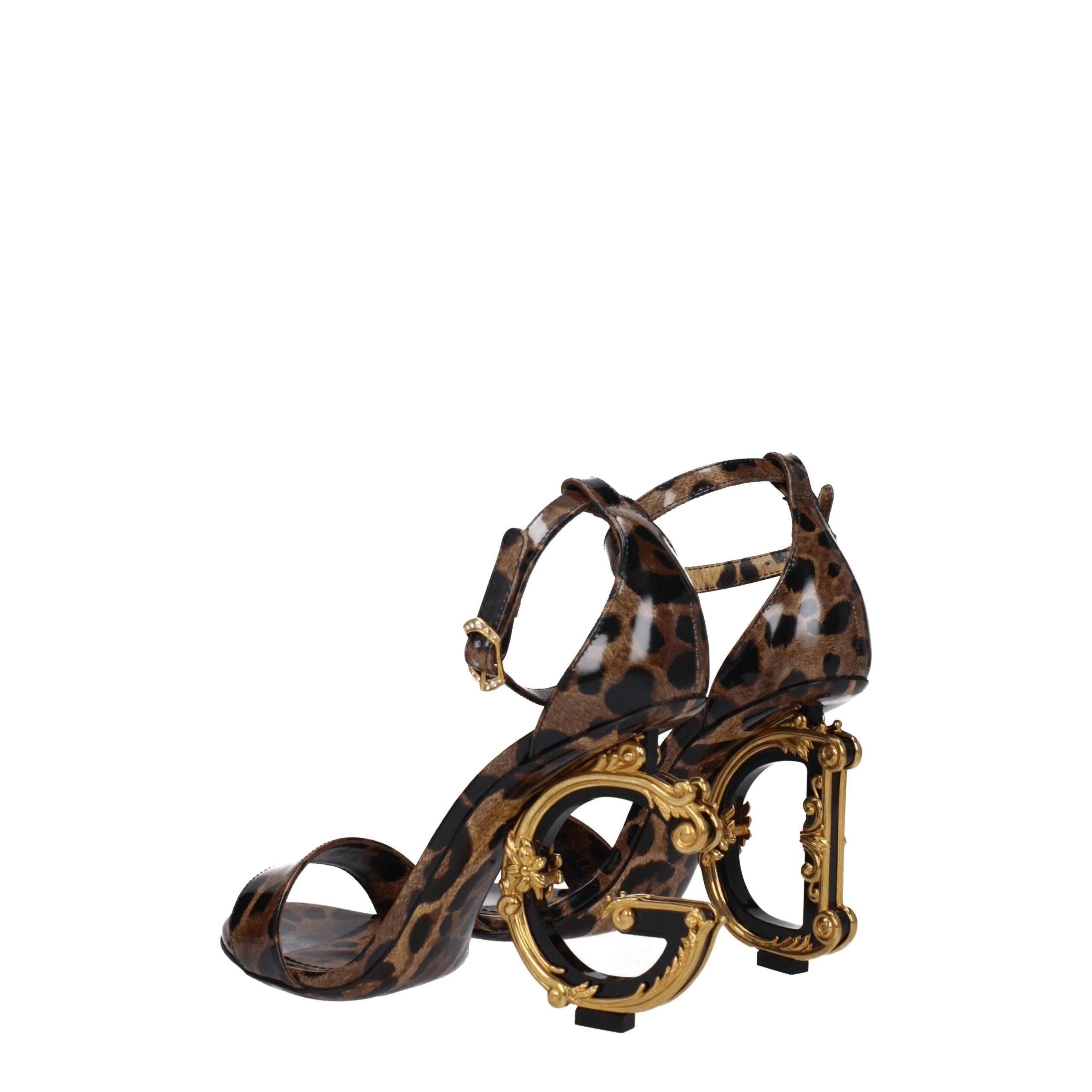 Dolce & Gabbana Brown Leather Sandals - EU39/US9