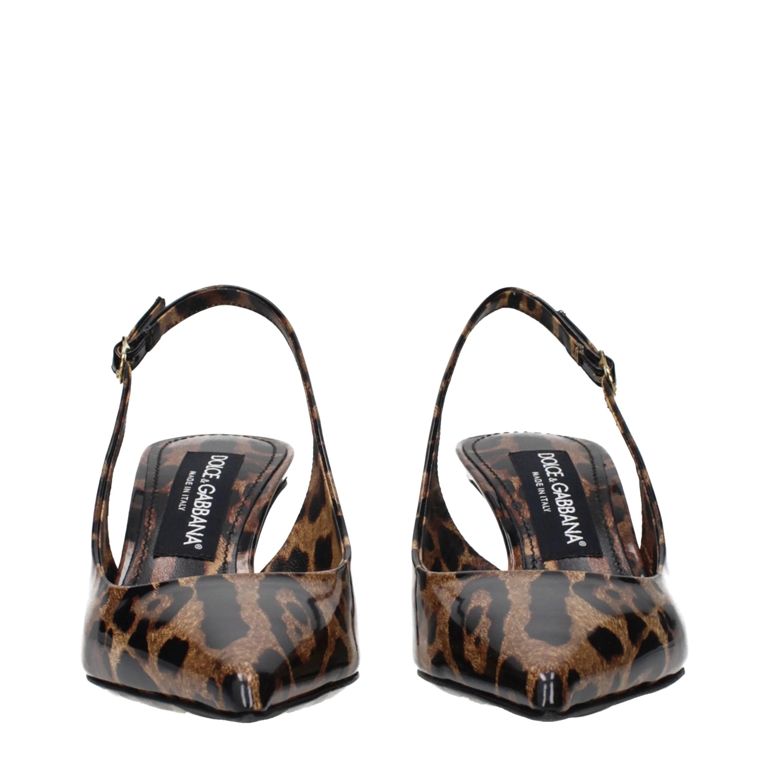 Dolce & Gabbana Brown Leather Stiletto Heel Sandals - EU36.5/US6.5