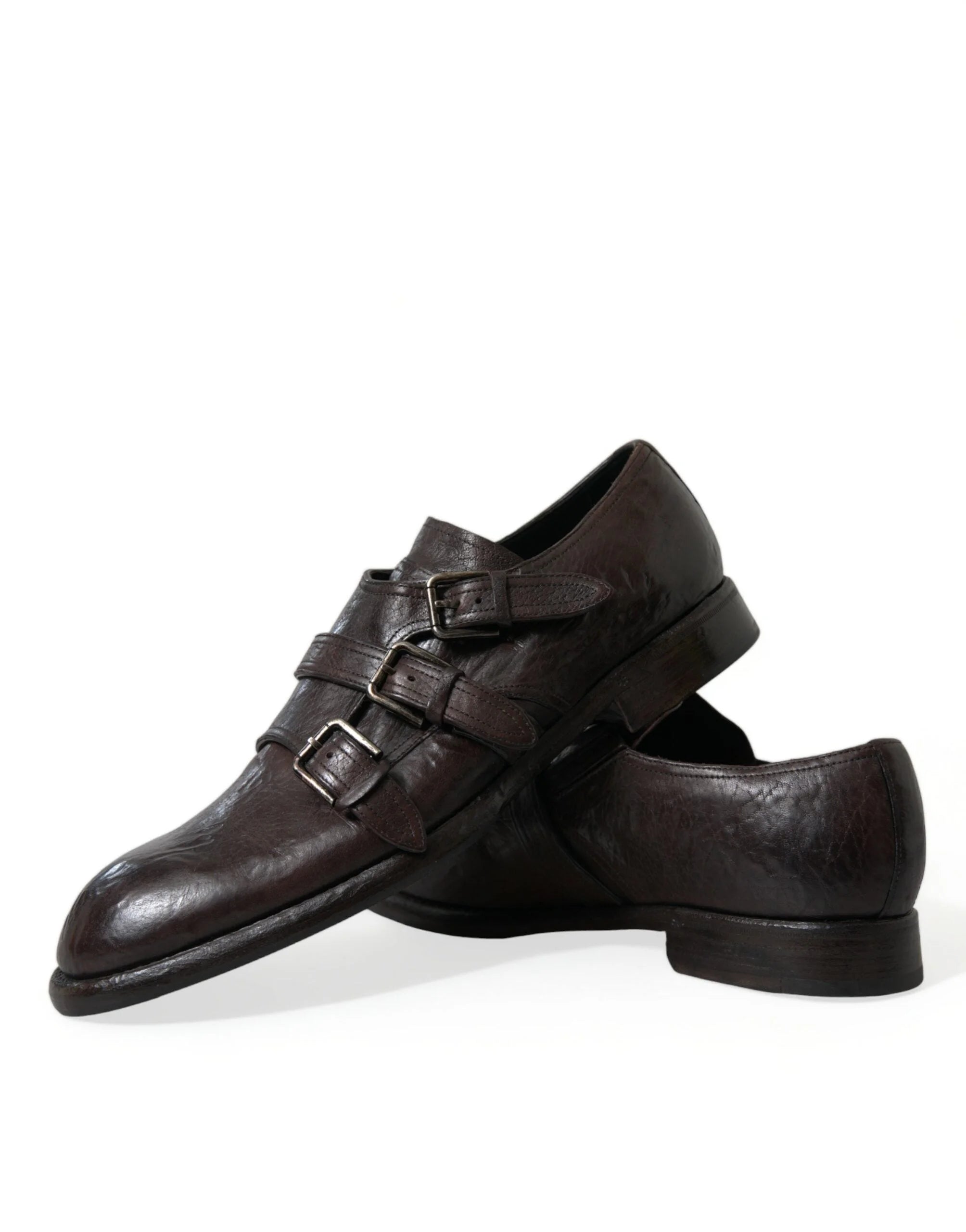 Dolce & Gabbana Brown Leather Strap Formal Dress Shoes - EU47/US14 - Shoes