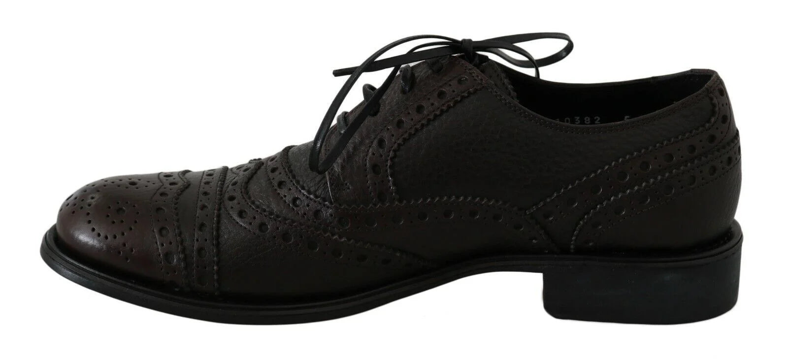 Dolce & Gabbana Brown Leather Wingtip Derby Formal Shoes - EU39/US6 - Shoes