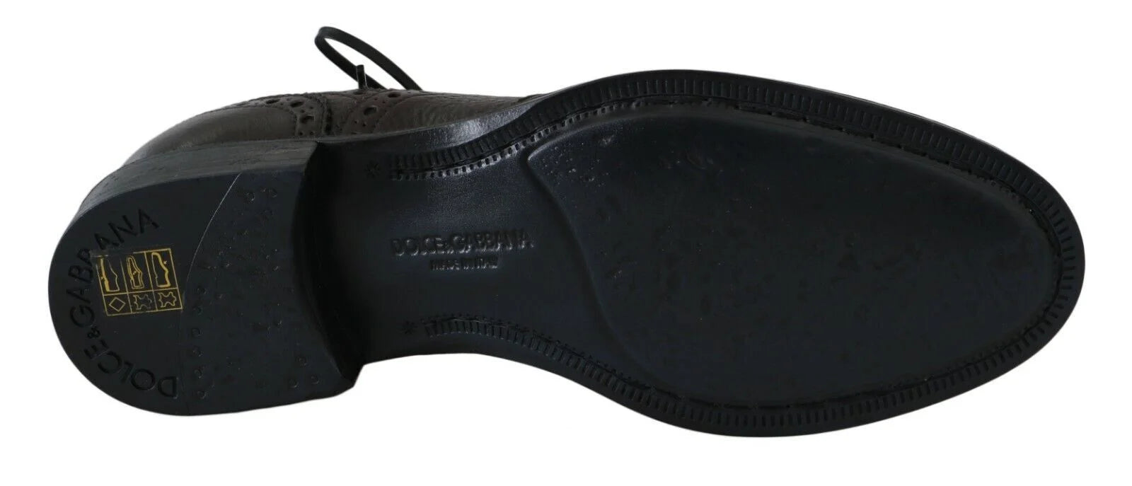 Dolce & Gabbana Brown Leather Wingtip Derby Formal Shoes - EU39/US6 - Shoes