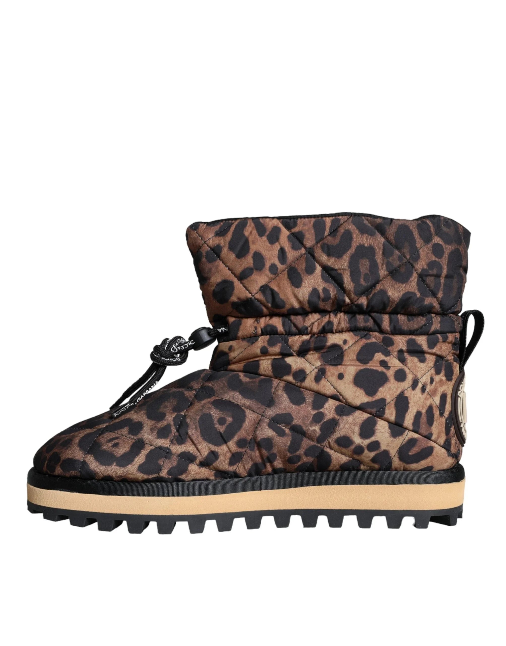 Dolce & Gabbana Brown Leopard Ankle Boots Padded Shoes - EU44/US11 - Boots