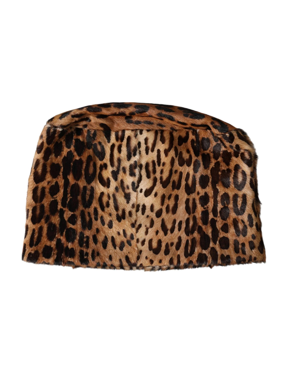 Dolce & Gabbana Brown Leopard Fur Women Bucket Hat - 56 cm|XS