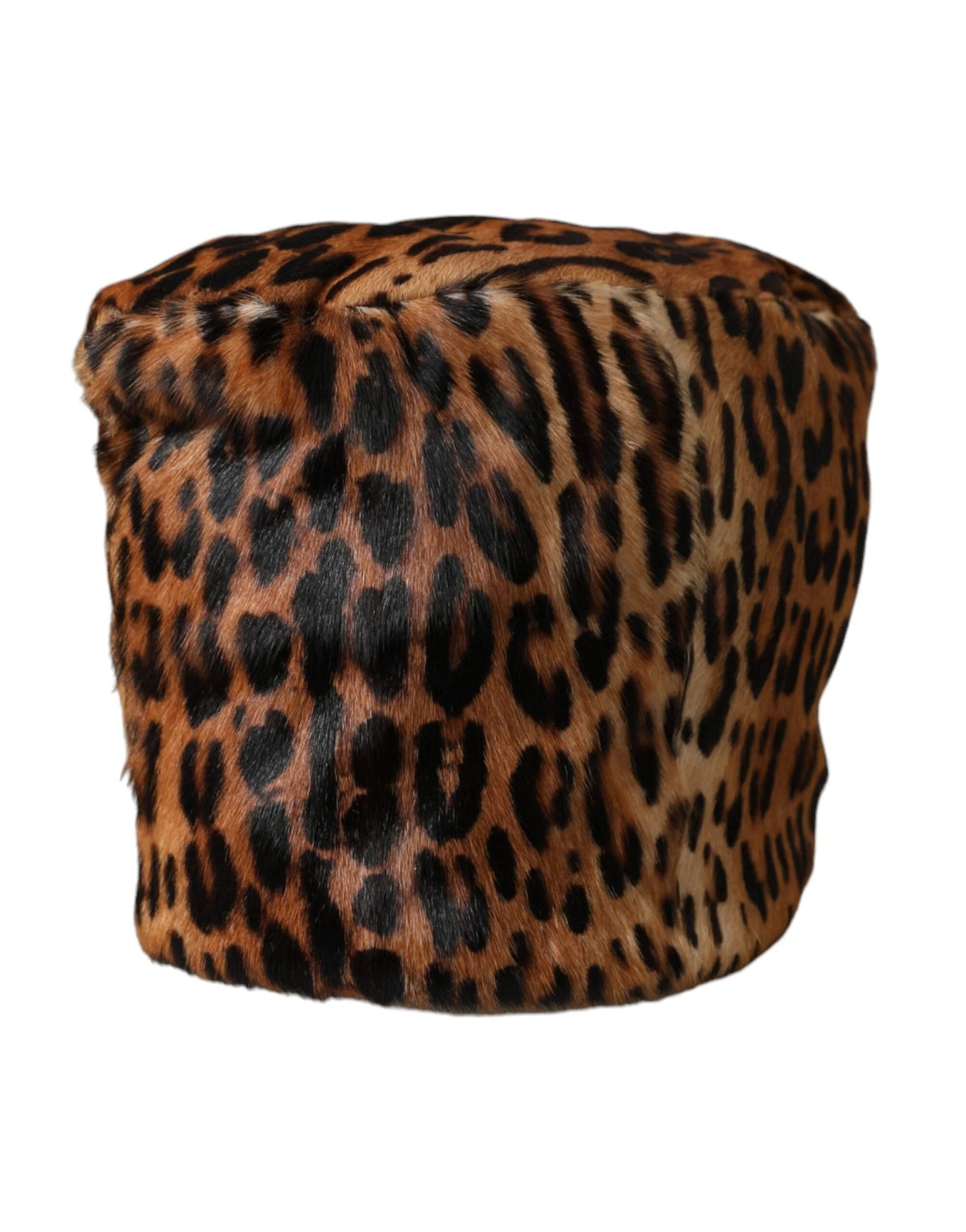 Dolce & Gabbana Brown Leopard Fur Women Bucket Hat - 56 cm|XS - Bucket Hats