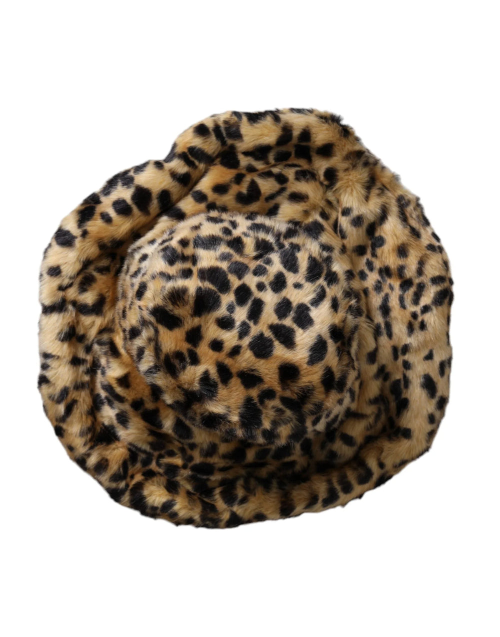 Dolce & Gabbana Brown Leopard Fur Women Bucket Hat - 57 cm|S - Bucket Hats