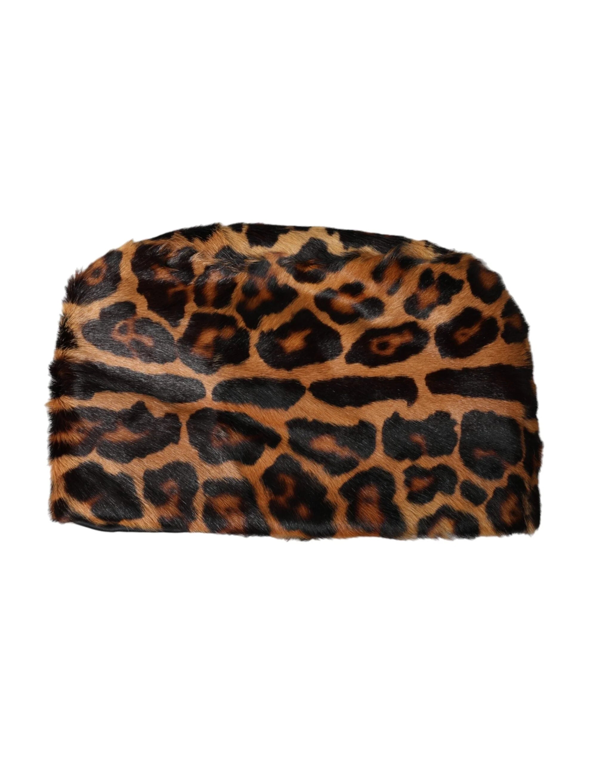 Dolce & Gabbana Brown Leopard Fur Women Bucket Hat - 58 cm|M - Bucket Hats