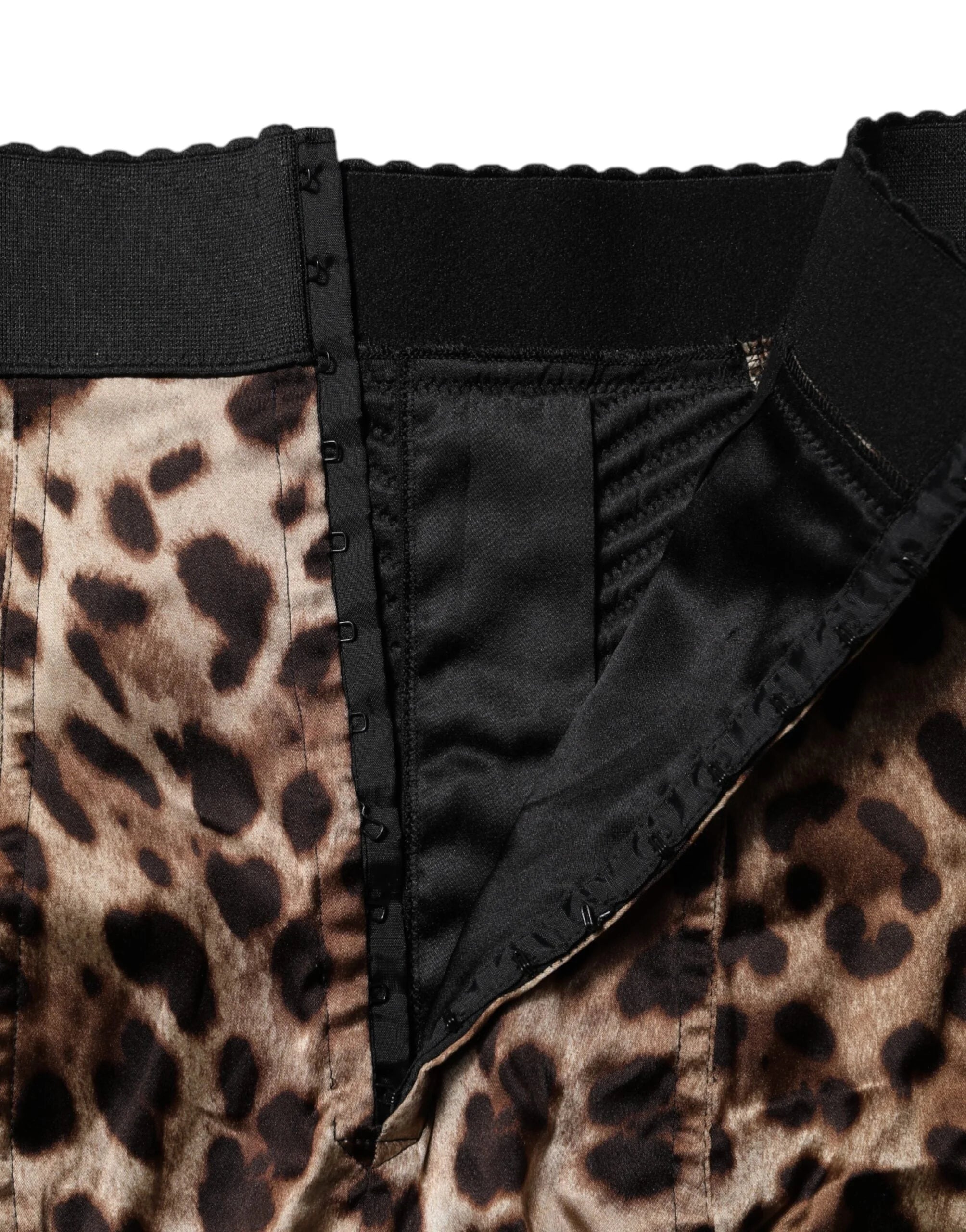 Dolce & Gabbana Brown Leopard High Waist Hot Pants Shorts - IT40|S - Shorts