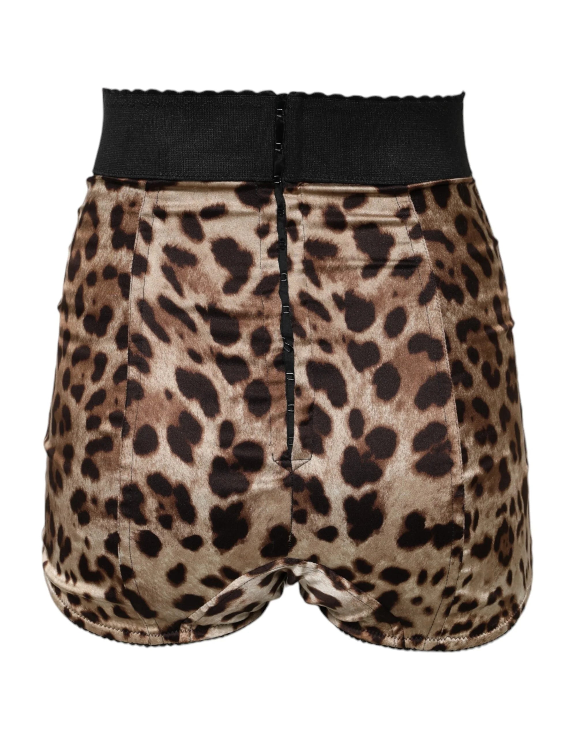 Dolce & Gabbana Brown Leopard High Waist Hot Pants Shorts - IT40|S - Shorts