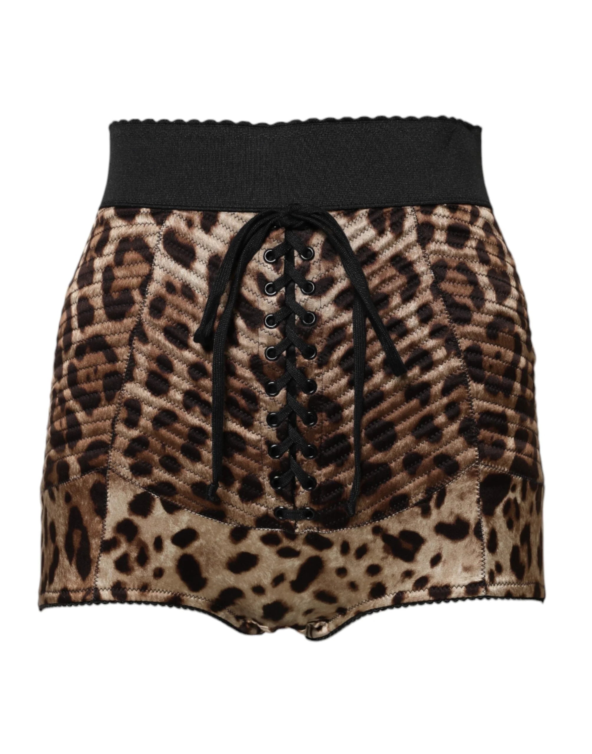 Dolce & Gabbana Brown Leopard High Waist Hot Pants Shorts - IT40|S - Shorts