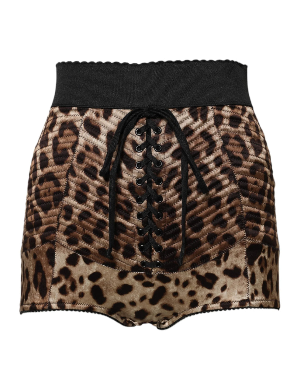 Dolce & Gabbana Brown Leopard High Waist Hot Pants Shorts - IT40|S - Shorts