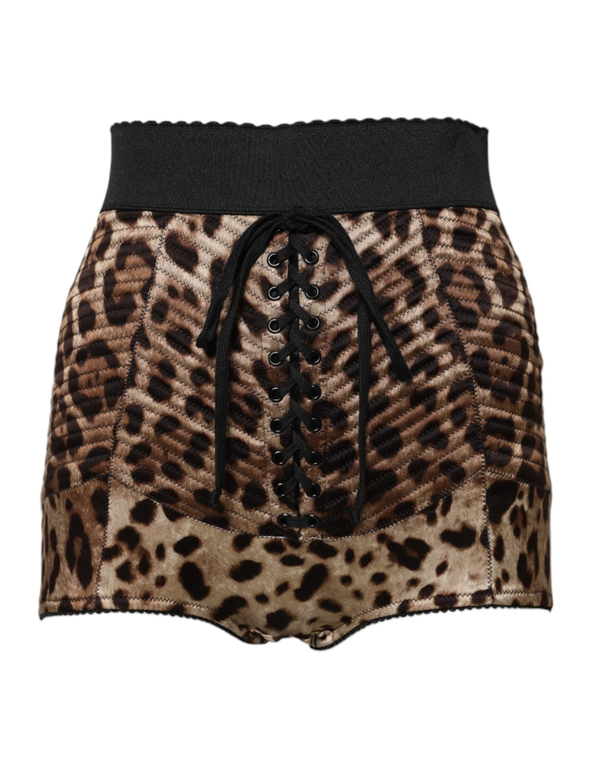 Dolce & Gabbana Brown Leopard High Waist Hot Pants Shorts - IT40|S - Shorts