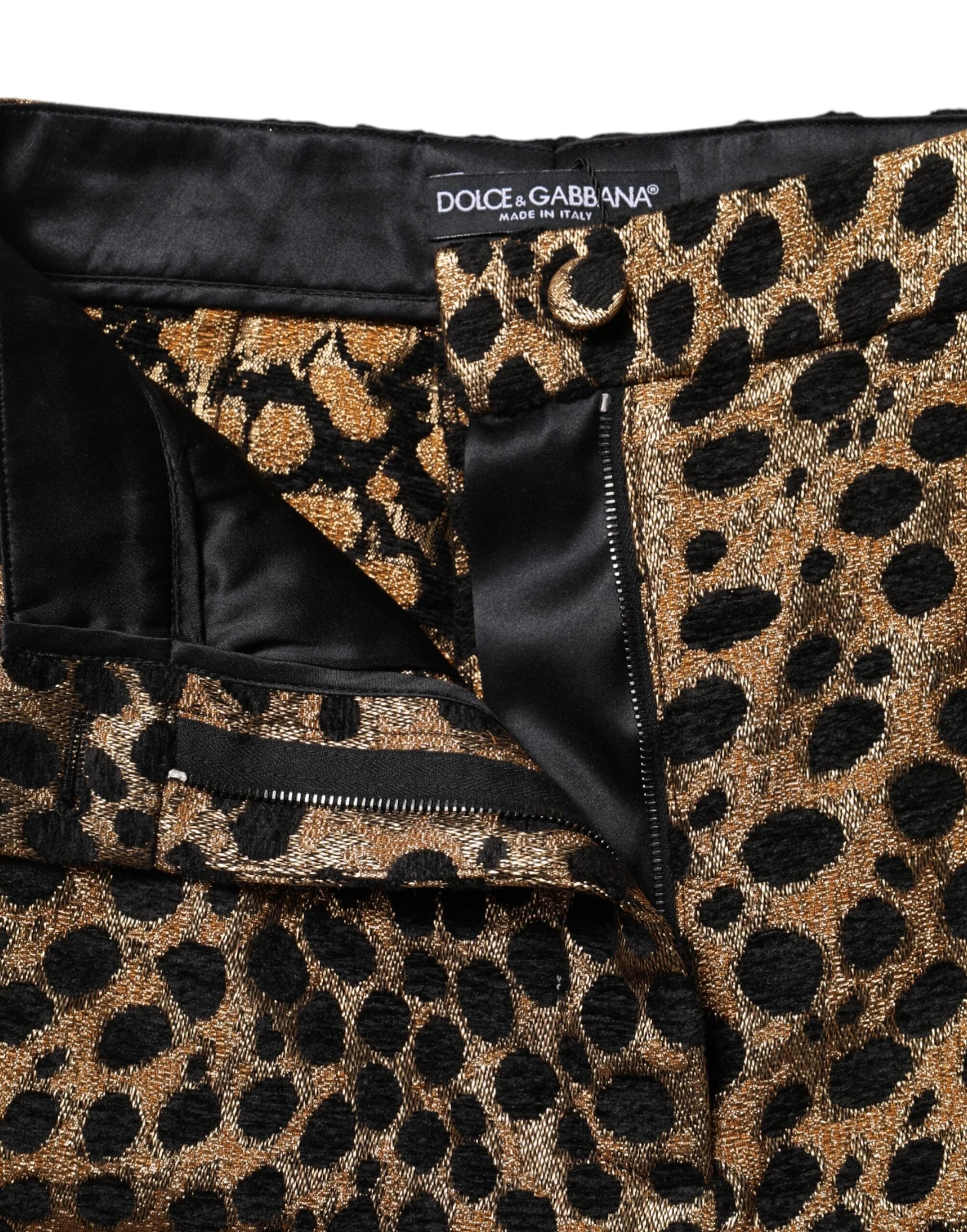 Dolce & Gabbana Brown Leopard High Waisted Hot Pants Shorts - IT40|S - Short Trousers