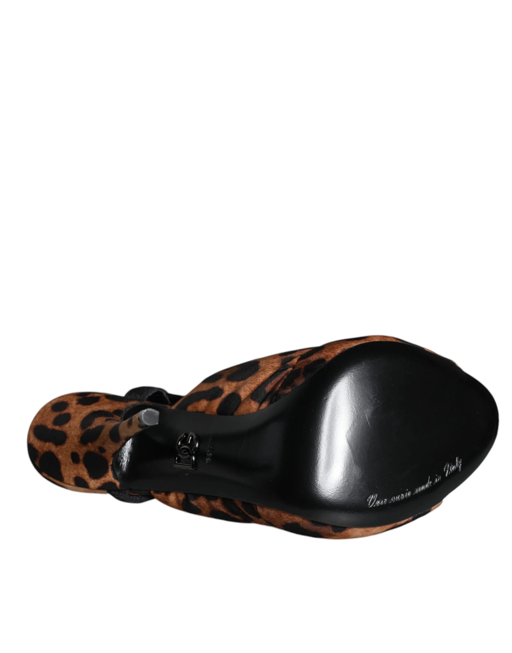 Dolce & Gabbana Brown Leopard Keira Slingback Sandals Shoes - EU36.5/US6 - Sandals