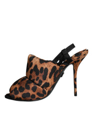 Sandálias de Salto Keira Leopard Castanhas da Dolce & Gabbana - EU36.5/US6