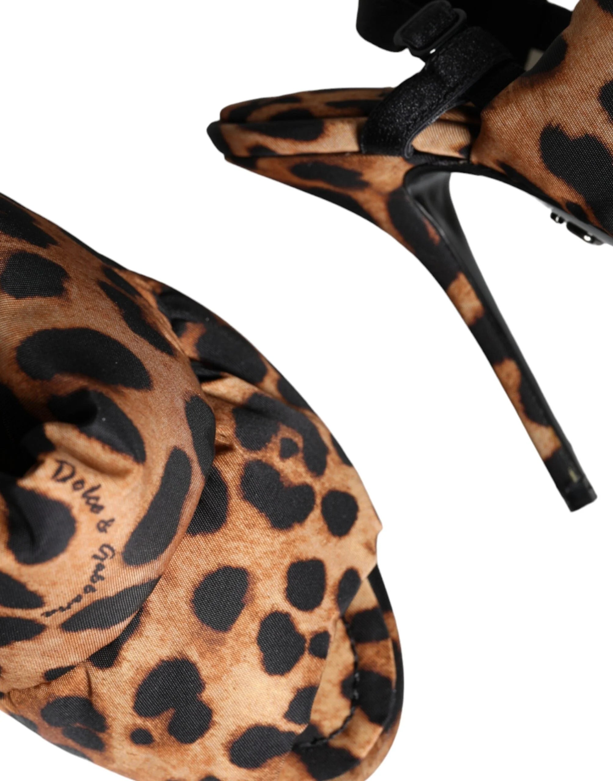 Dolce & Gabbana Brown Leopard Keira Slingback Sandals Shoes - EU36.5/US6 - Sandals