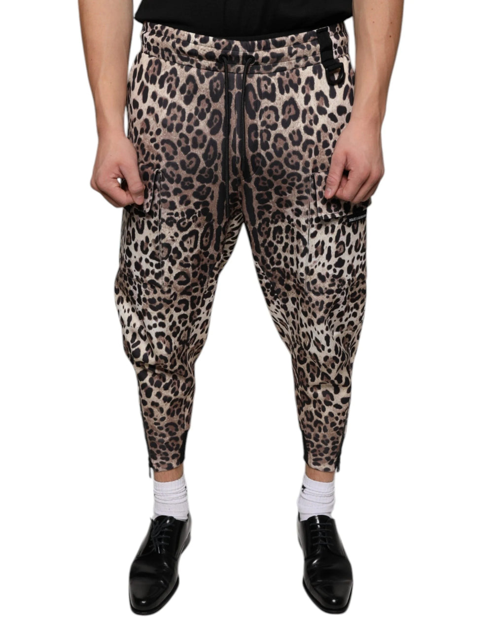 Dolce & Gabbana Brown Leopard Polyester Jogger Pants - IT44 | XS - Joggers