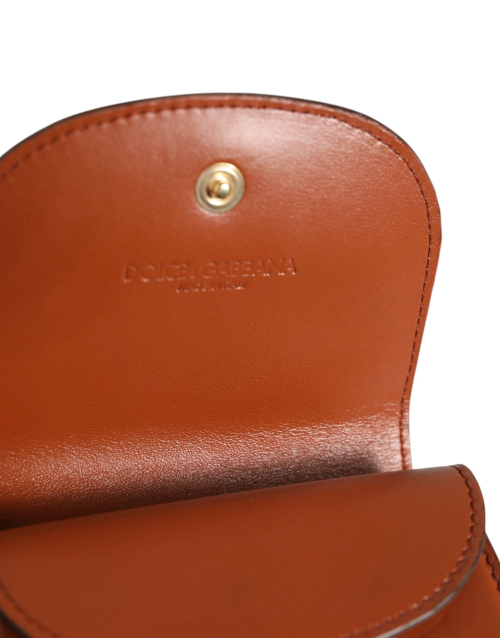 Dolce & Gabbana Brown Leopard Print Calf Leather Small Coin Purse Wallet - Coin Purses