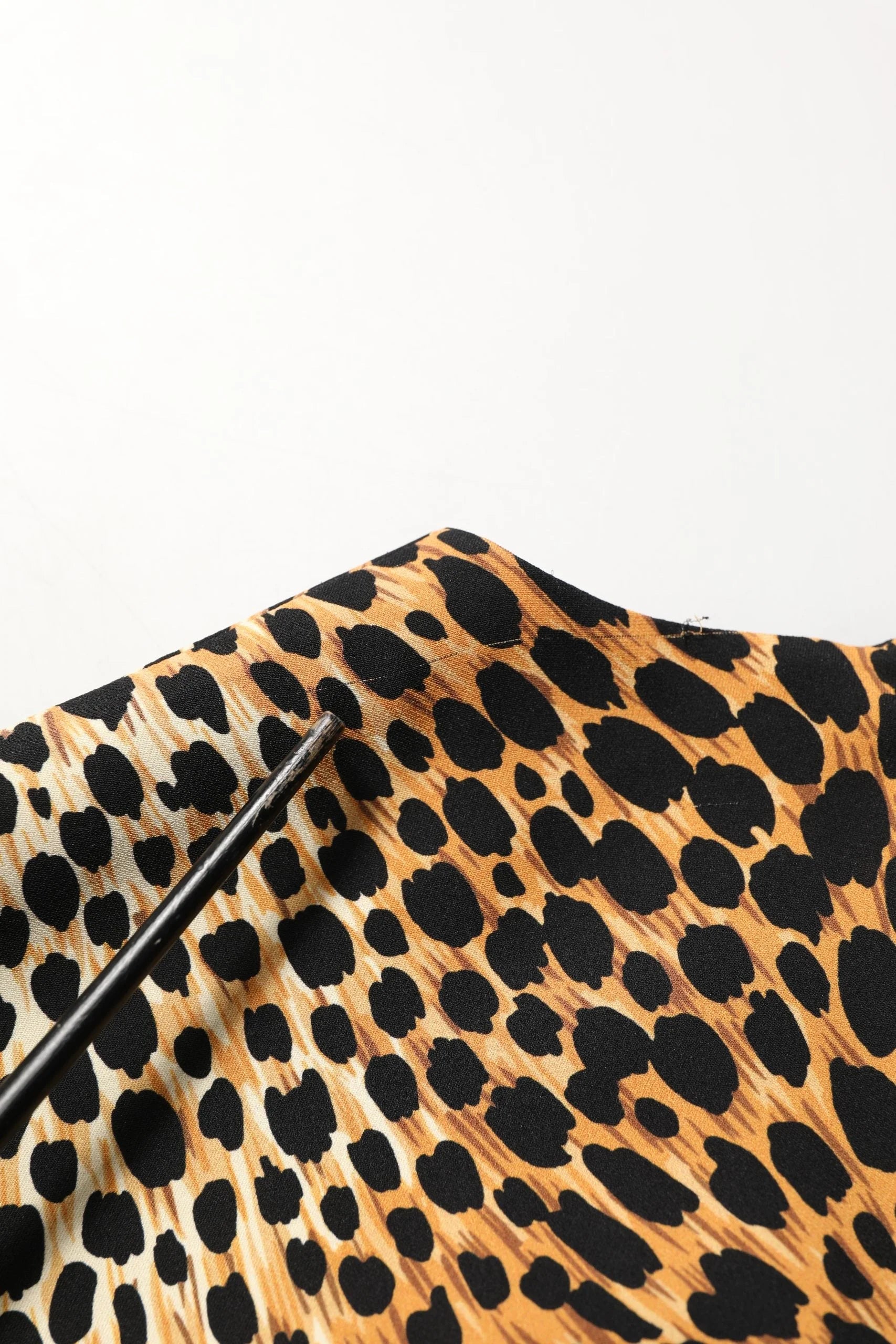 Dolce & Gabbana Brown Leopard Print Silk Sheath Midi Dress - IT38 | XS