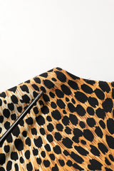 Dolce & Gabbana Brown Leopard Print Silk Sheath Midi Dress - IT38 | XS
