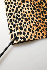 Dolce & Gabbana Brown Leopard Print Silk Sheath Midi Dress - IT38 | XS
