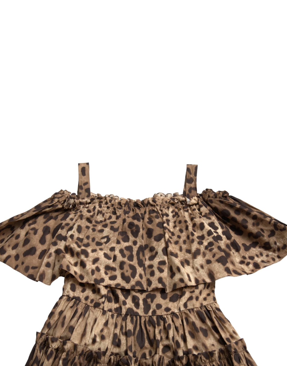 Dolce & Gabbana Brown Leopard Print Sleeveless A-line Dress - IT36 | XS - Dresses
