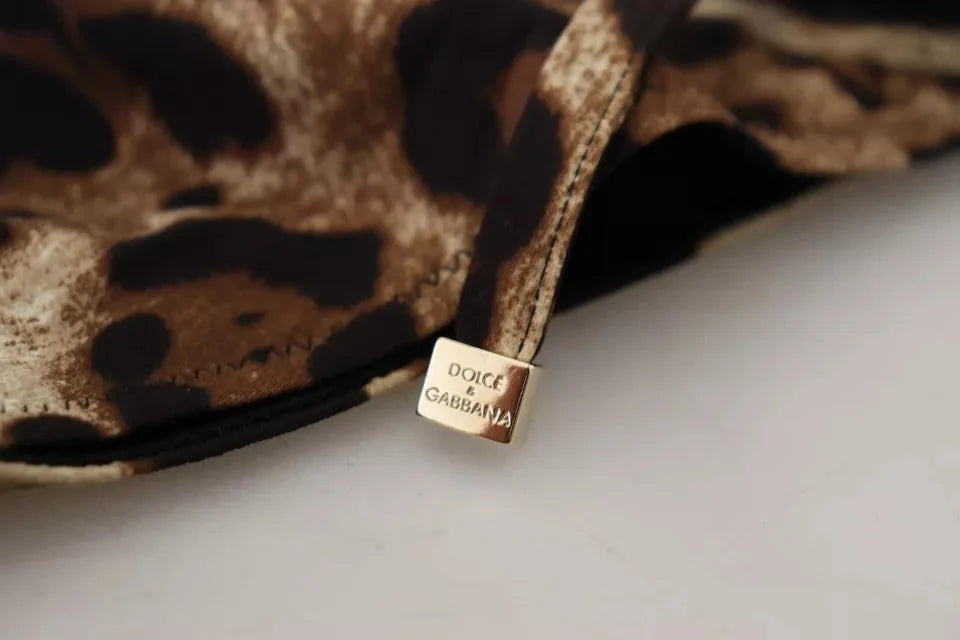 Dolce & Gabbana Brown Leopard Print Swimsuit Swimwear Bikini Bottom - IT4 | L - Classic Bikinis