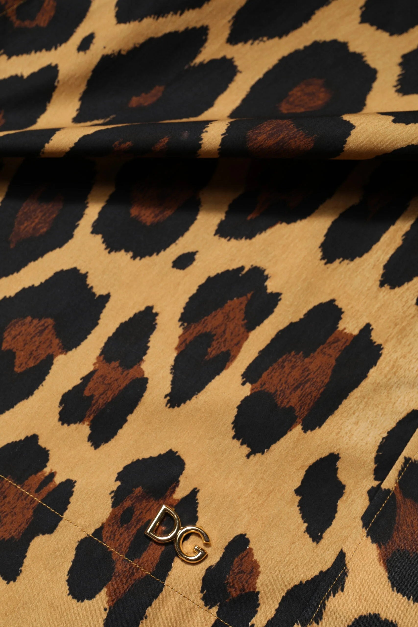 Dolce & Gabbana Brown Leopard Short Sleeve Collared Polo Top - IT44 | L - Polos