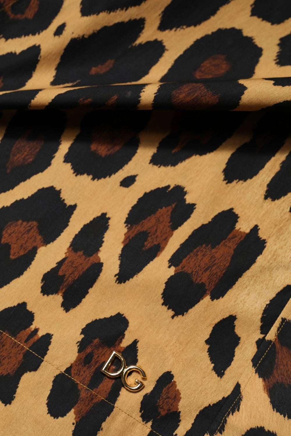 Dolce & Gabbana Brown Leopard Short Sleeve Collared Polo Top - IT44 | L - Polos