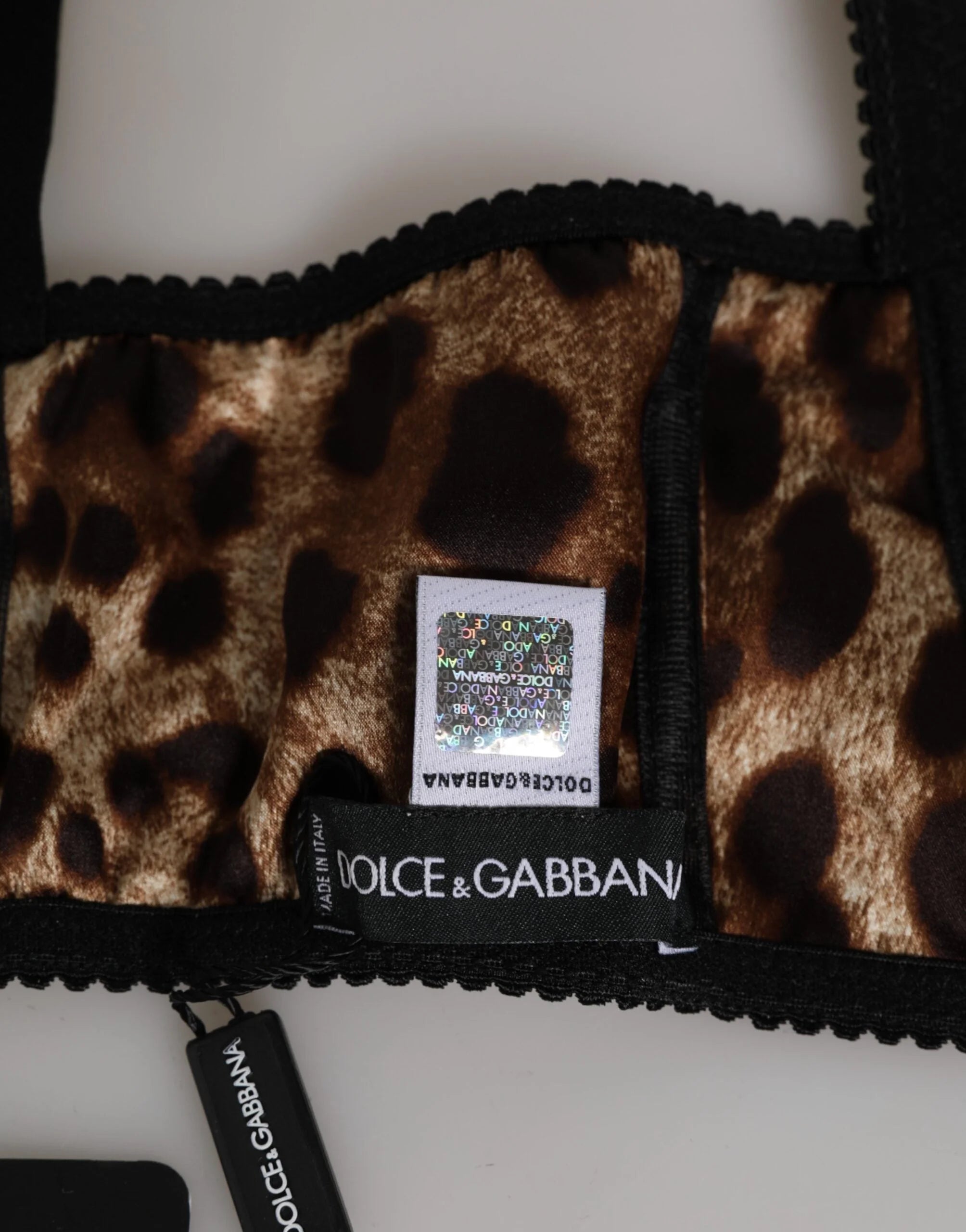 Dolce & Gabbana Brown Leopard Silk Balconnet Bra Underwear - IT3 | M - Bras