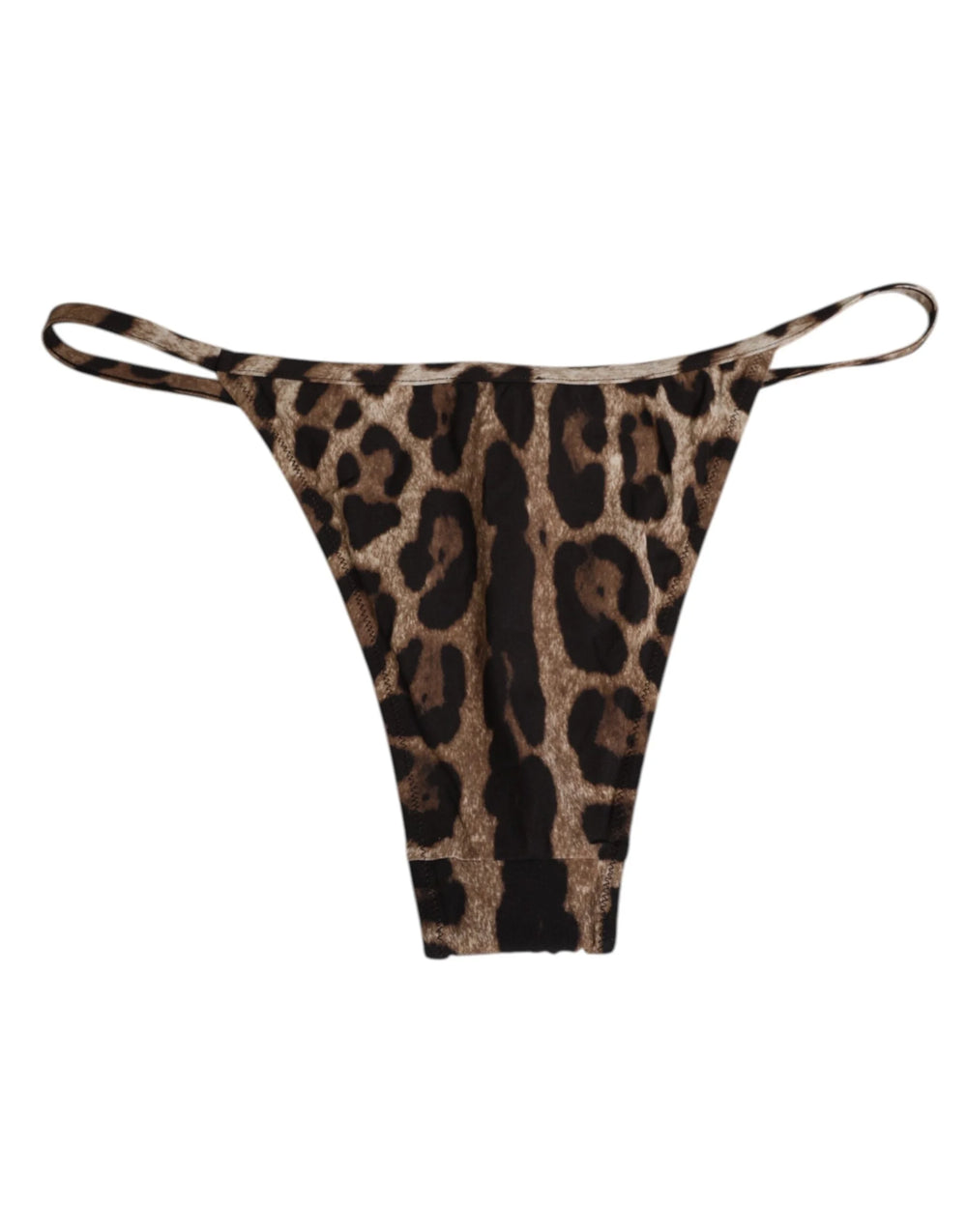 Dolce & Gabbana Brown Leopard Triangle Tanga Panty Underwear - IT3 | M - Thongs