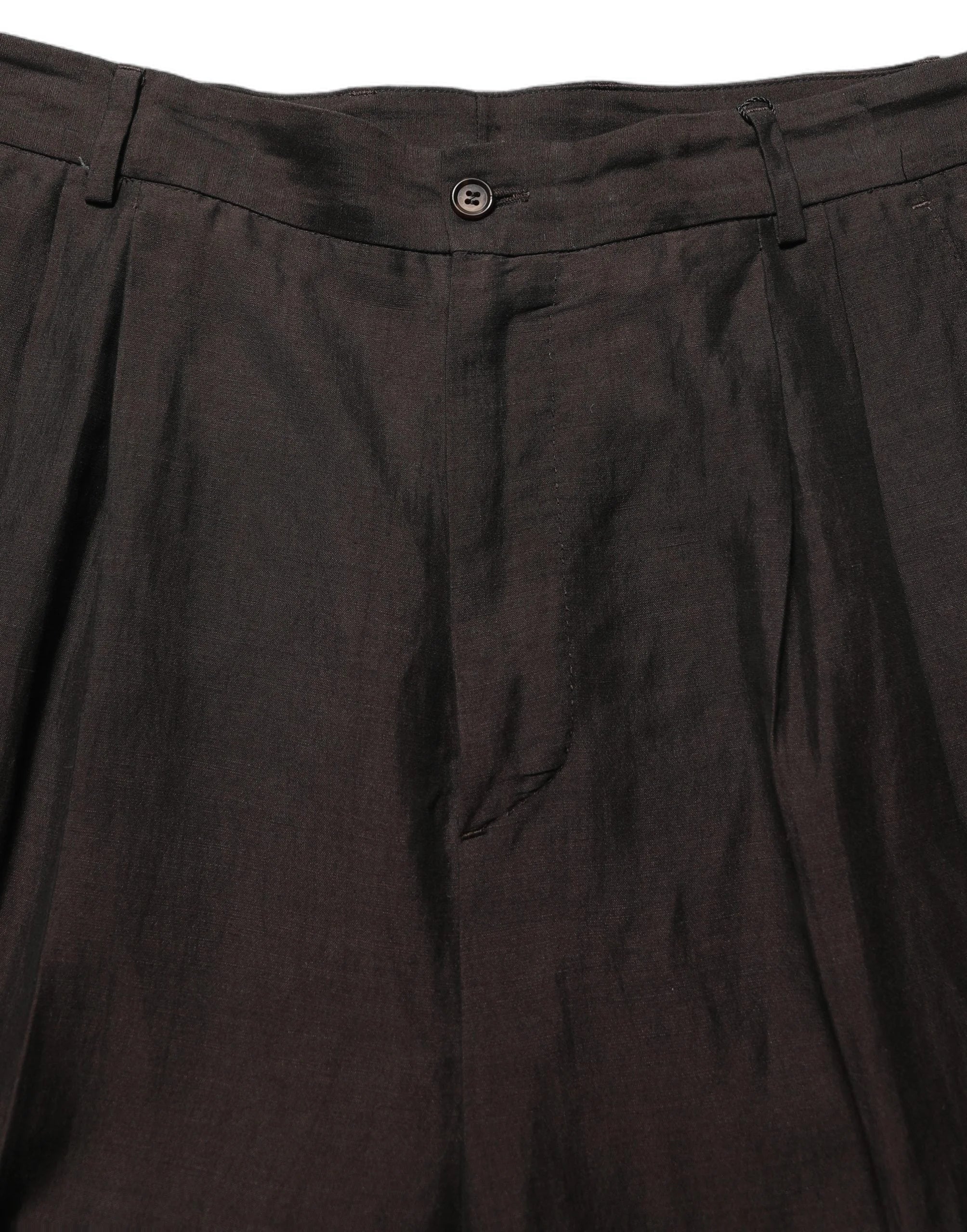 Dolce & Gabbana Brown Linen Straight Men Dress Trouser Pants - IT48 | M