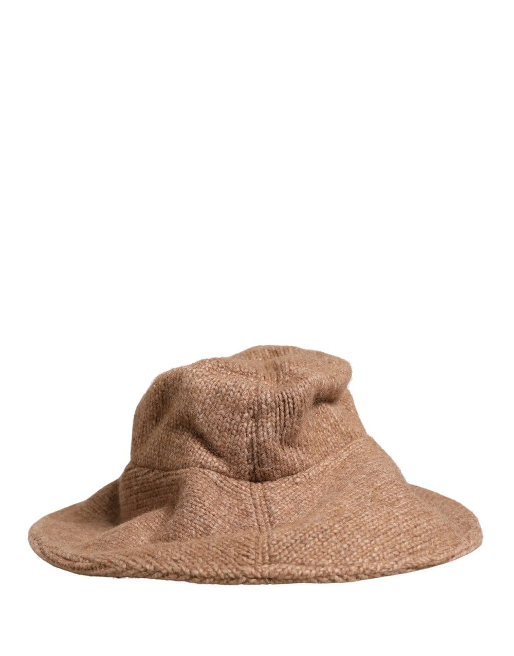 Dolce & Gabbana Brun Alpackaullare Damstickad Capello Hatt - 57 cm|S - Bucket Hats