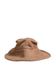 Dolce & Gabbana Brun Alpackaullare Damstickad Capello Hatt - 57 cm|S - Bucket Hats