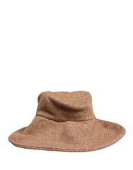 Dolce & Gabbana Brun Alpackaullare Damstickad Capello Hatt - 57 cm|S - Bucket Hats
