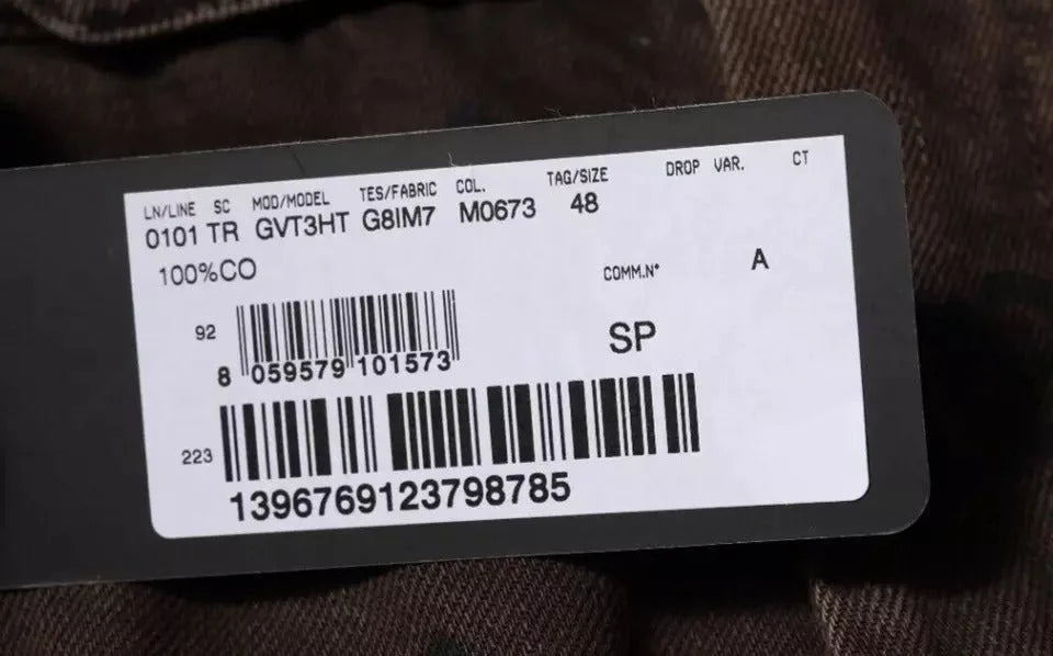 Dolce & Gabbana Brown Logo Cotton Straight Denim Jeans - IT48 | M - Jeans