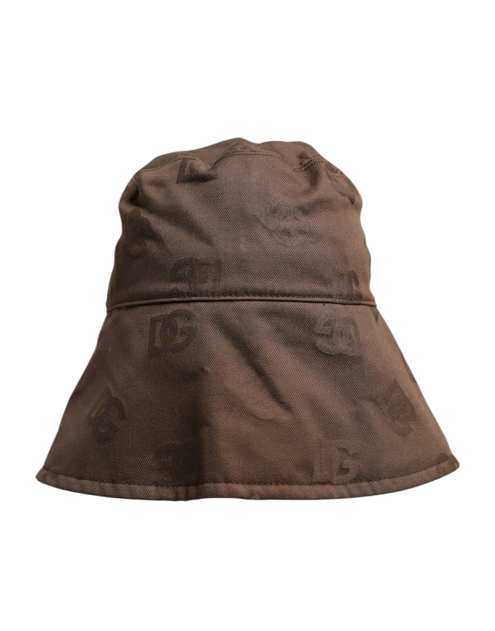 Dolce & Gabbana Brown Logo Monogram Cotton Bucket Cap - 58 cm|M - Bucket Hats