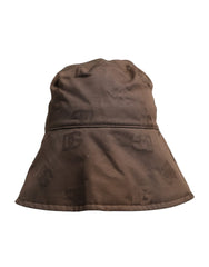 Dolce & Gabbana Brown Logo Monogram Cotton Bucket Cap - 58 cm|M - Bucket Hats