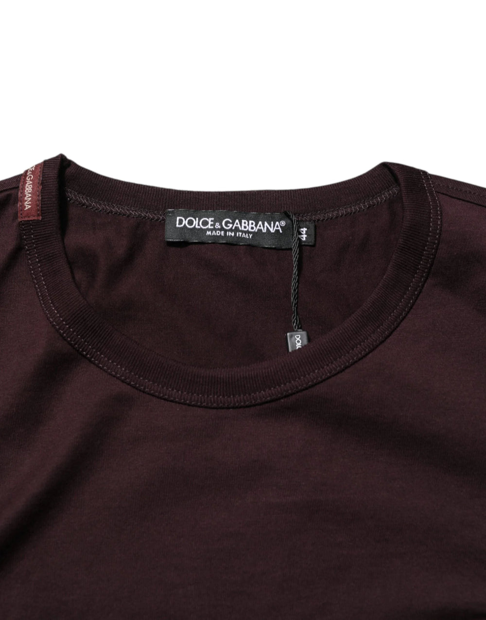 Dolce & Gabbana Brown Logo Plaque Cotton Crew Neck T-shirt - IT44 | XS - T-Shirts