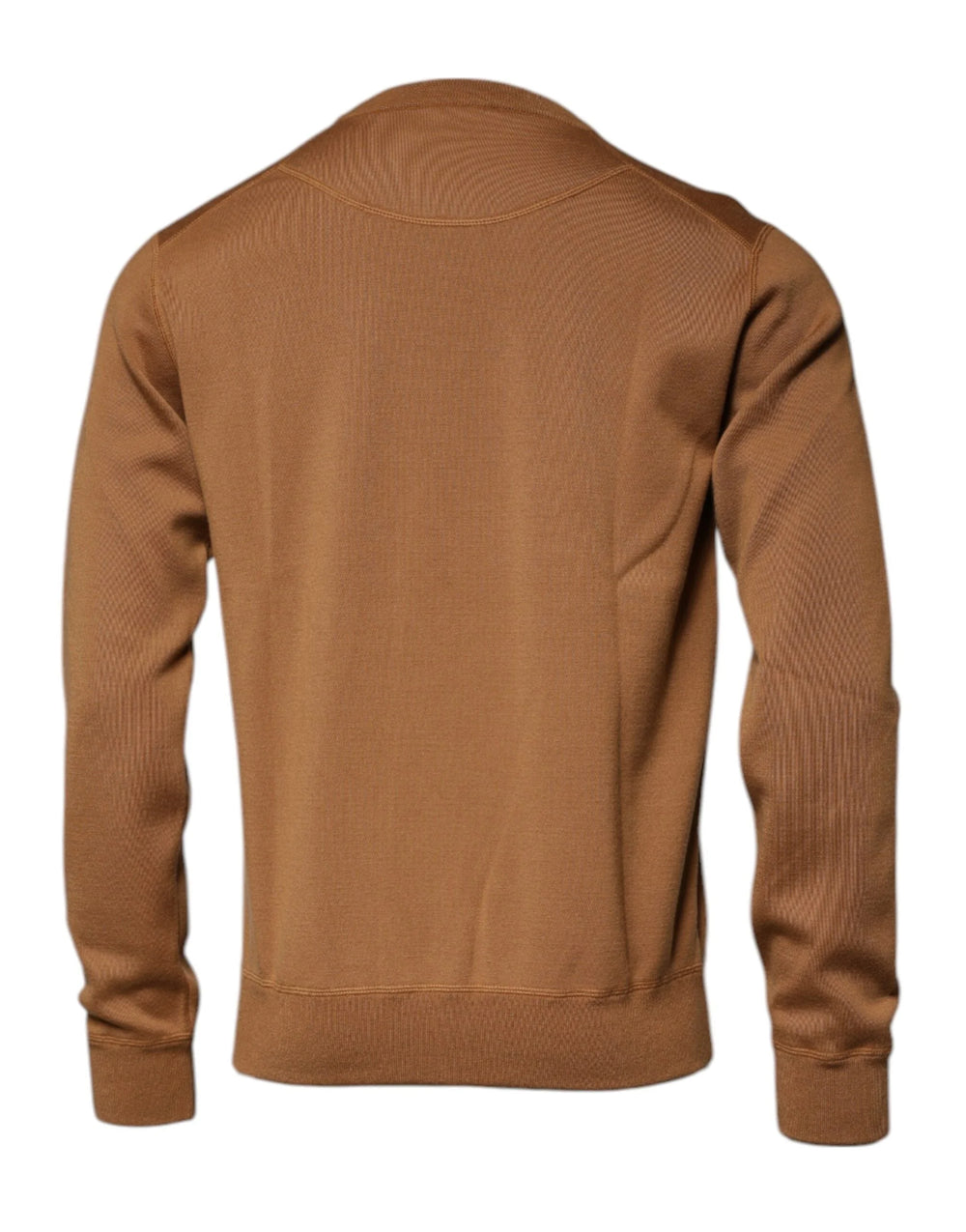 Dolce & Gabbana Brown Logo Plaque Crew Neck Pullover Sweater - IT48 | M - Sweaters