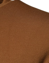 Dolce & Gabbana Brown Logo Plaque Crew Neck Pullover Sweater - IT48 | M - Sweaters
