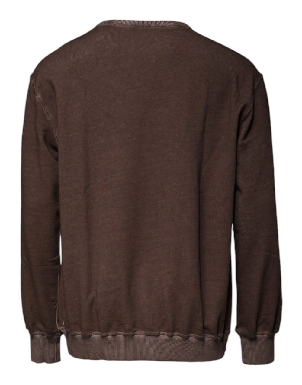 Dolce & Gabbana Brown Logo Print Crew Neck Pullover Sweater - IT48 | M - Sweaters