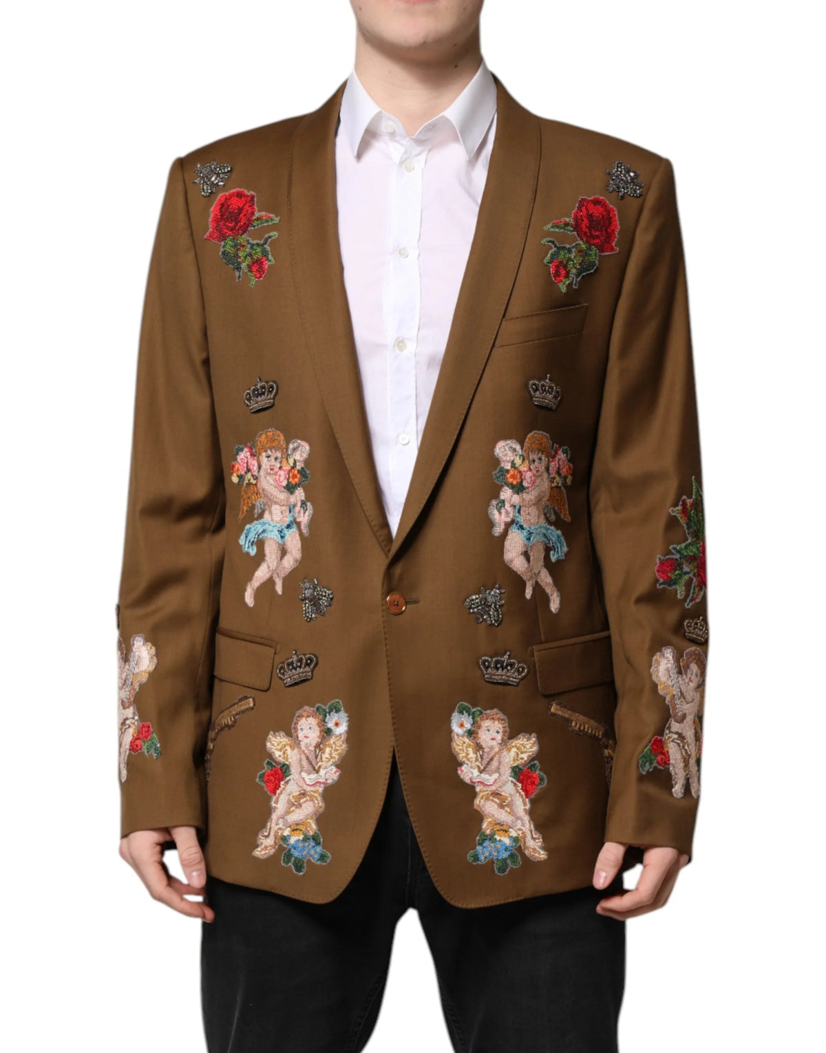 Dolce & Gabbana Brown MARTINI Single Breasted Coat Blazer - IT56 | XXL - Sport Jackets