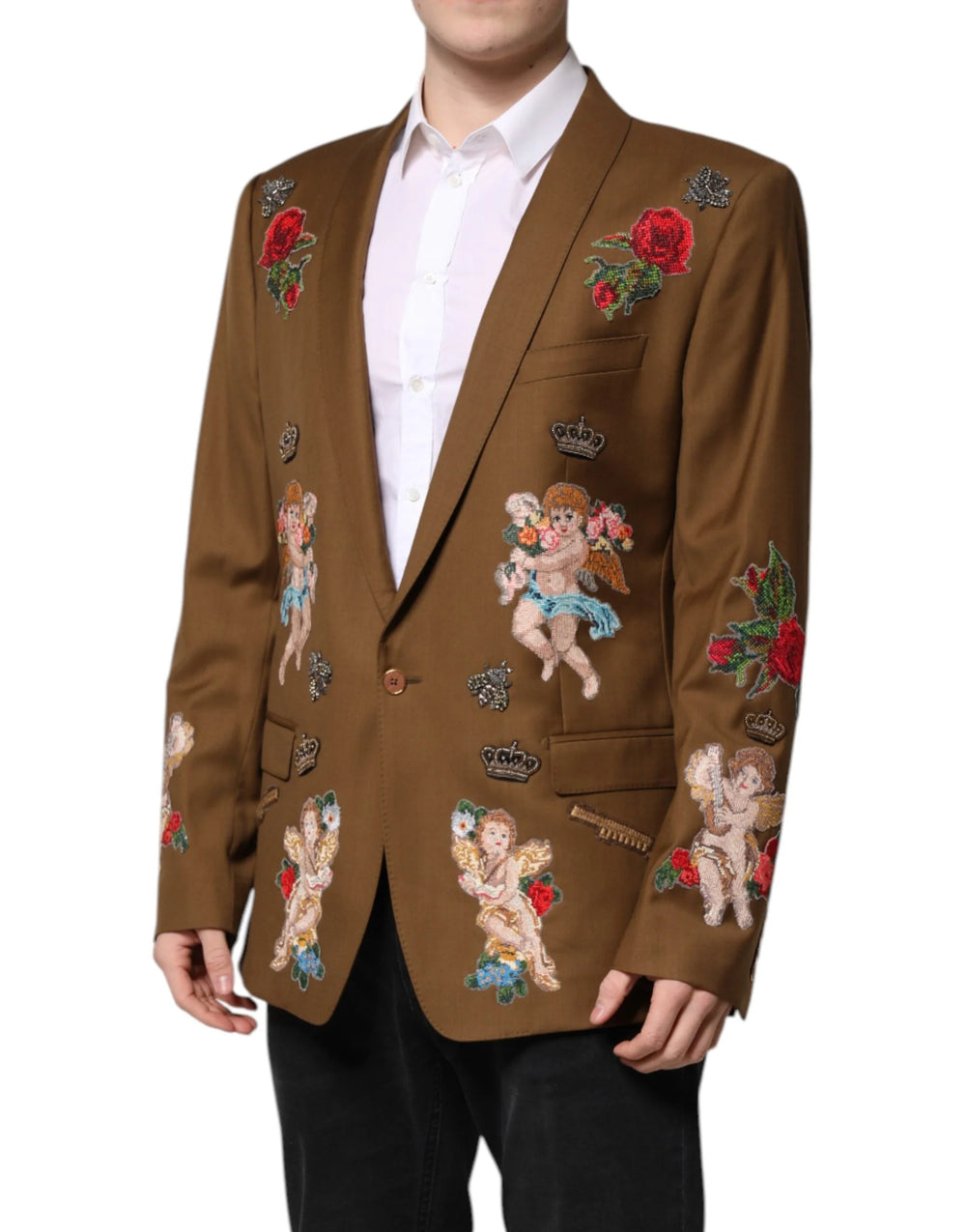 Dolce & Gabbana Brown MARTINI Single Breasted Coat Blazer - IT56 | XXL - Sport Jackets