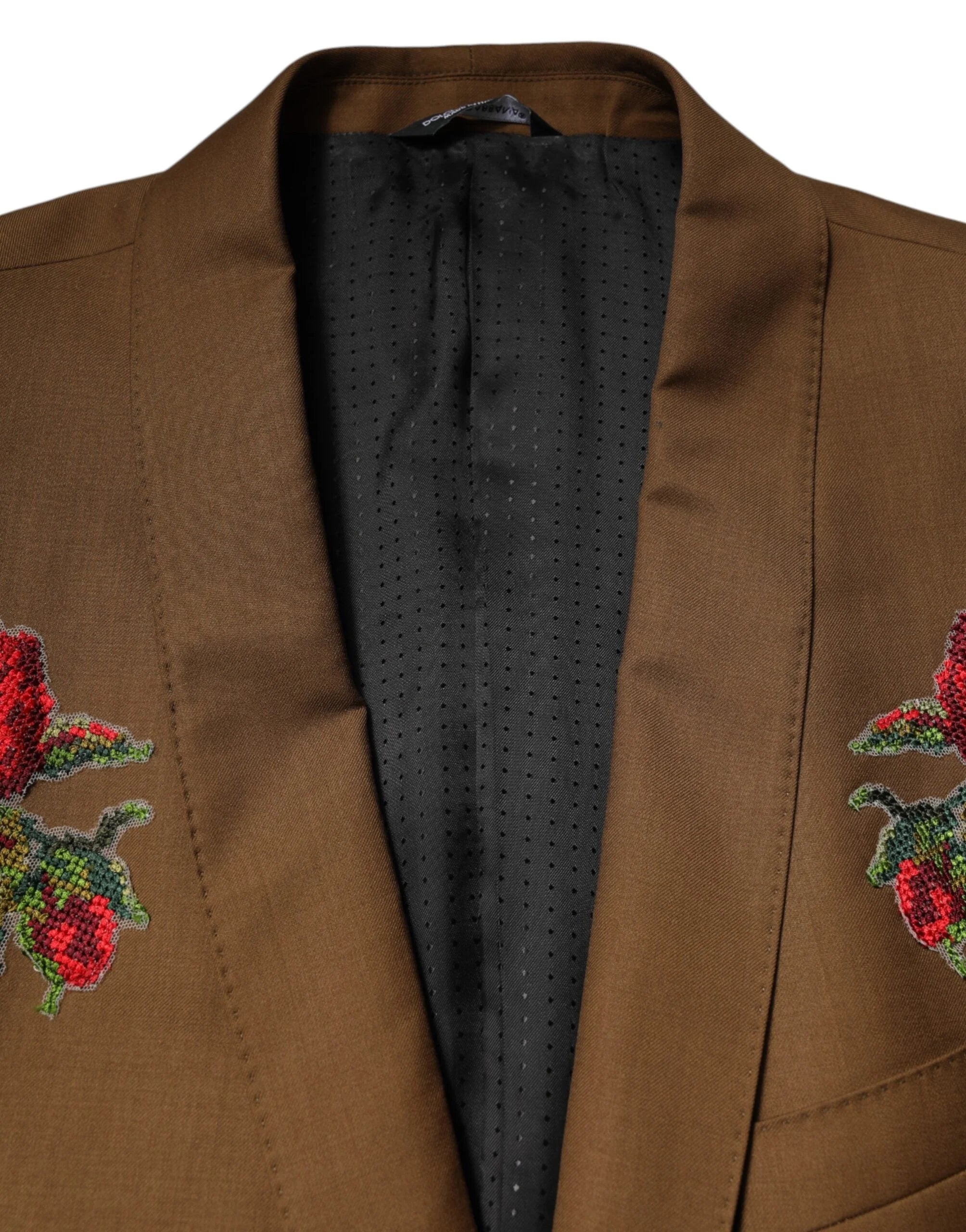 Dolce & Gabbana Brown MARTINI Single Breasted Coat Blazer - IT56 | XXL - Sport Jackets